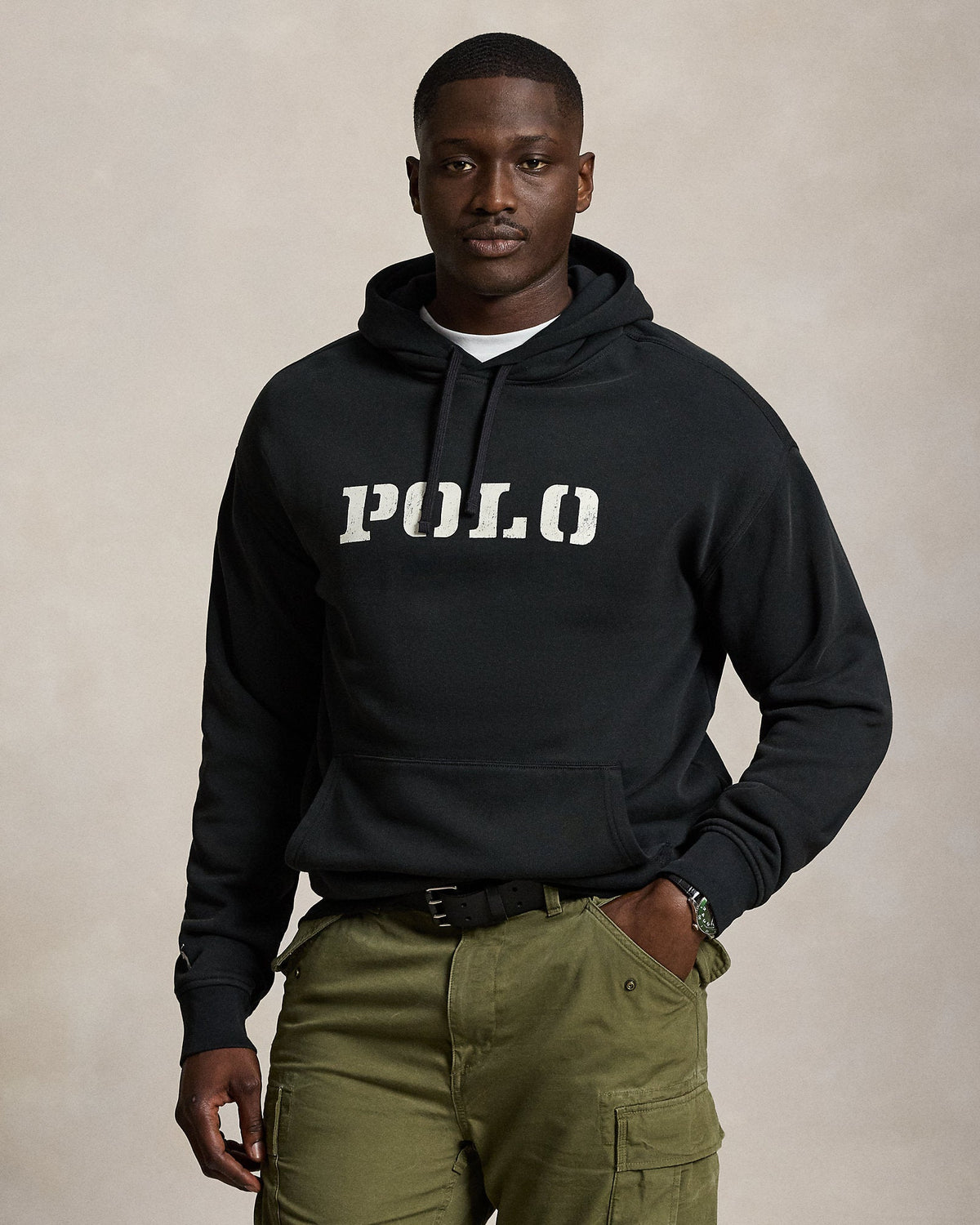 Ralph Lauren Logo Fleece Hoodie - Polo Black