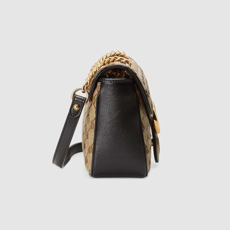 Gucci GG Marmont Medium Shoulder Bag Black Leather