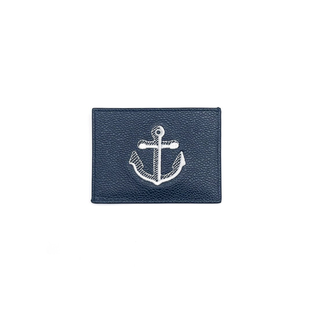 Thom Browne Anchor Embroidered Card Holder
