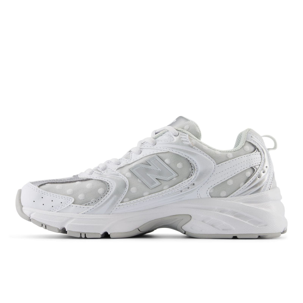 New Balance 530 - White with Silver Metallic