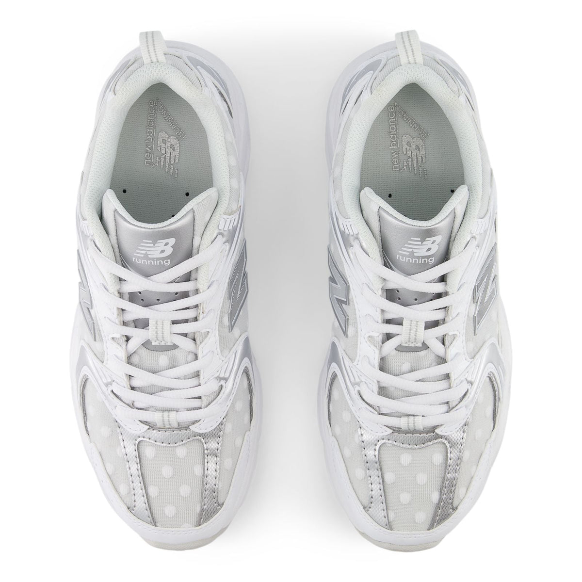 New Balance 530 - White with Silver Metallic
