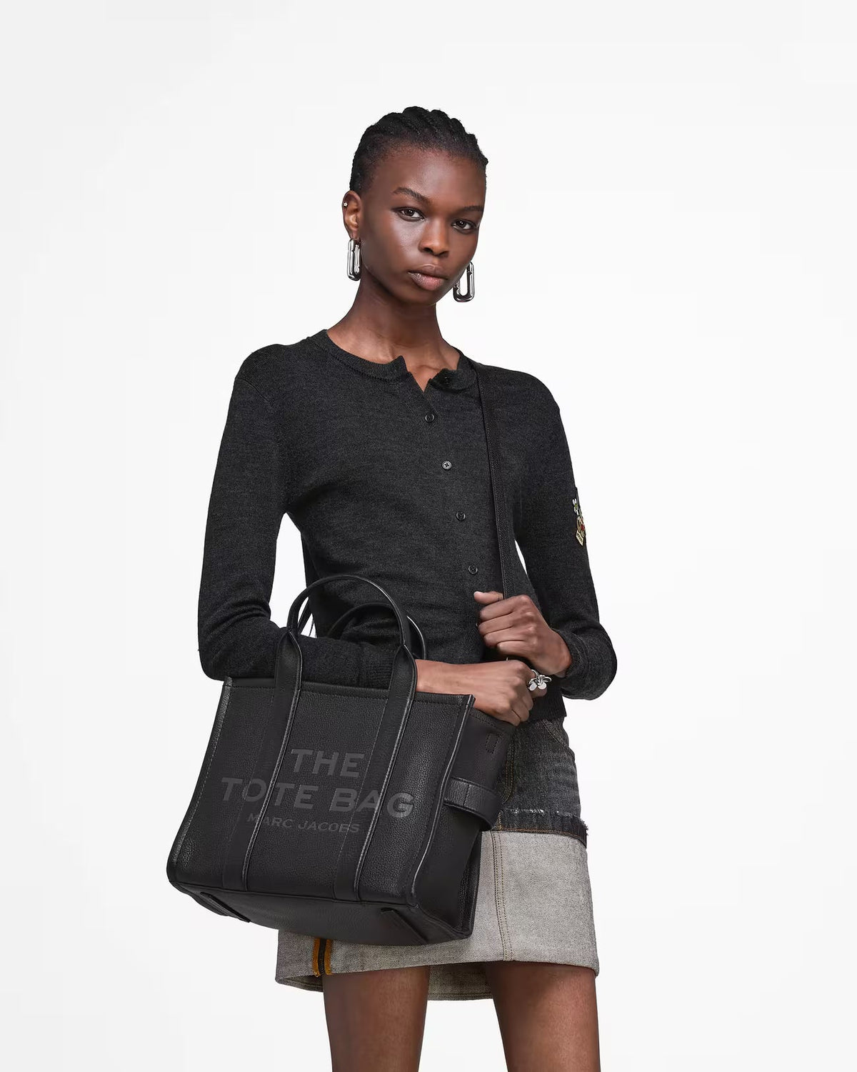 Marc Jacobs The Tote Bag Leather Medium - Black