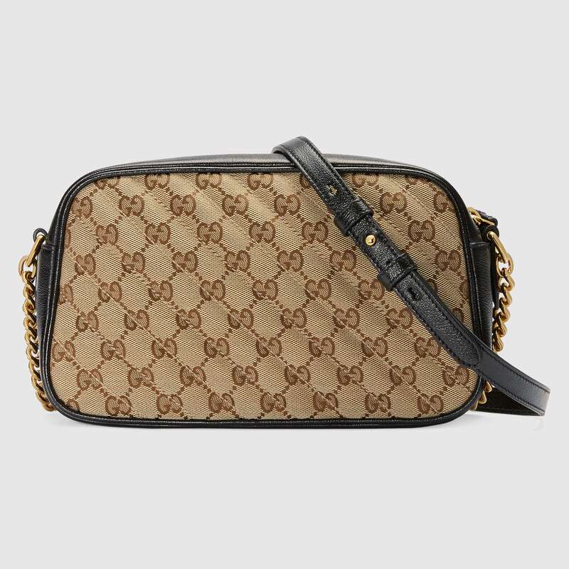 Gucci GG Marmont Medium Shoulder Bag Black Leather